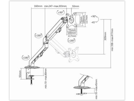 FPMAD650BLACK flatscreen bureausteun 11  42 cm